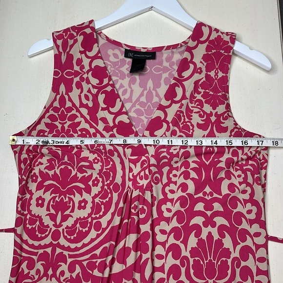 INC International Concepts Pink and Tan Floral Pint Sleeveless Mini Dress Size M - Picture 9 of 10